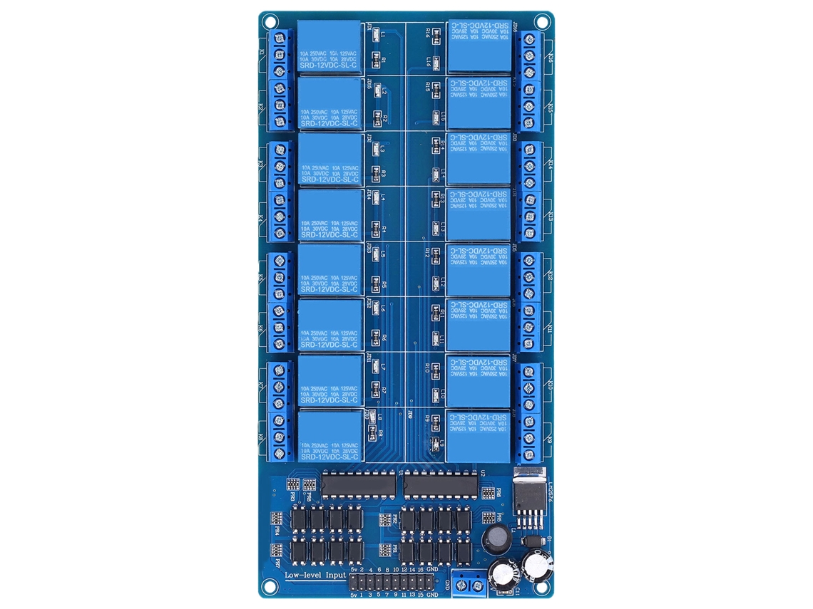 Módulo Relé 16 Canais Alta Precisão 12v Interface RJ45 S/MARCA