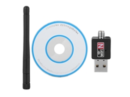Placa De Rede Sem Fio Usb2.0 De 300mbps Adaptador Wifi Dongle 2.4ghz