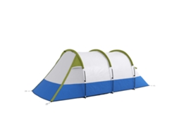 Tenda De Campismo Dobrável Para 3 Pessoas Com 2 Quartos E Bolsa De Transporte 420x200x150 Cm Azul Escuro E Verde