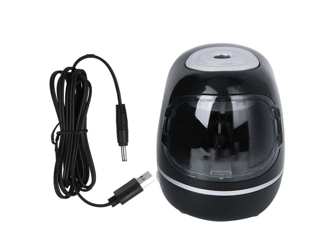Apontador elétrico automático Slowmoose para materiais escolares e artísticos, preto