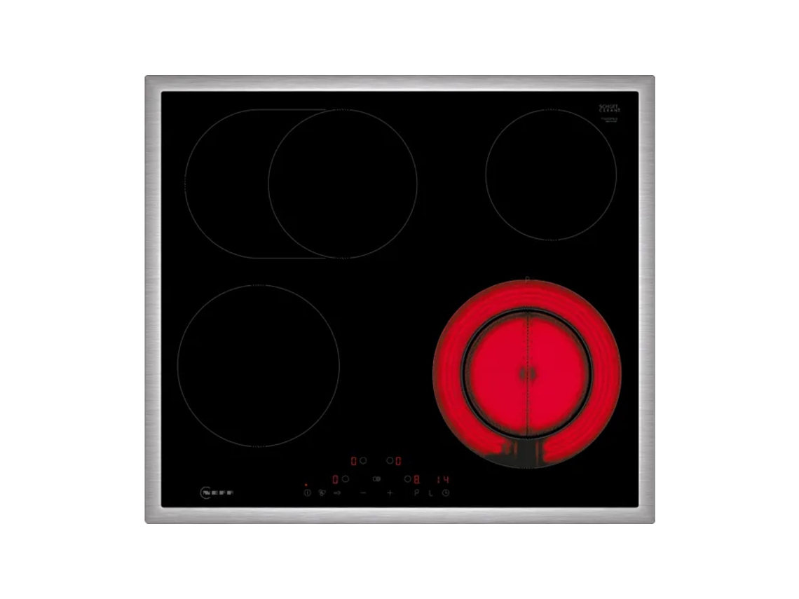 T16Sdf9L0 Placa Preto Embutido 60 Cm Cerâmica 4 Zonas NEFF