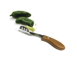 Descascador De Tomate E Jalapeño Em Aço Inoxidável Madeira