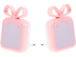 Luminária Noturna Led Com Brilho Ajustável, Rosa, Modelo 418,