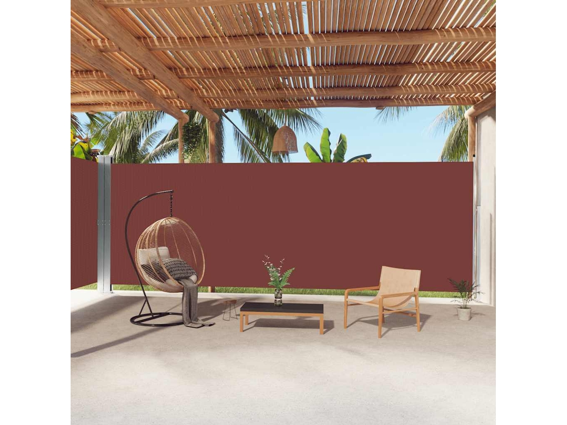 Vidaxl Toldo Lateral Retrátil 220x1000 Cm Castanho