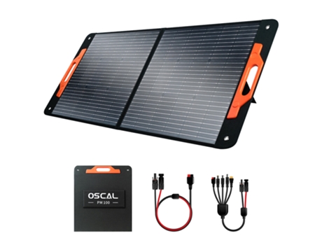 Painel Solar Dobrável BLACKVIEW OSCAL Pm100 Ip65 À Prova D'Água/Tipo C Qc3.0/Saída Usb/Cabo 5 em 1
