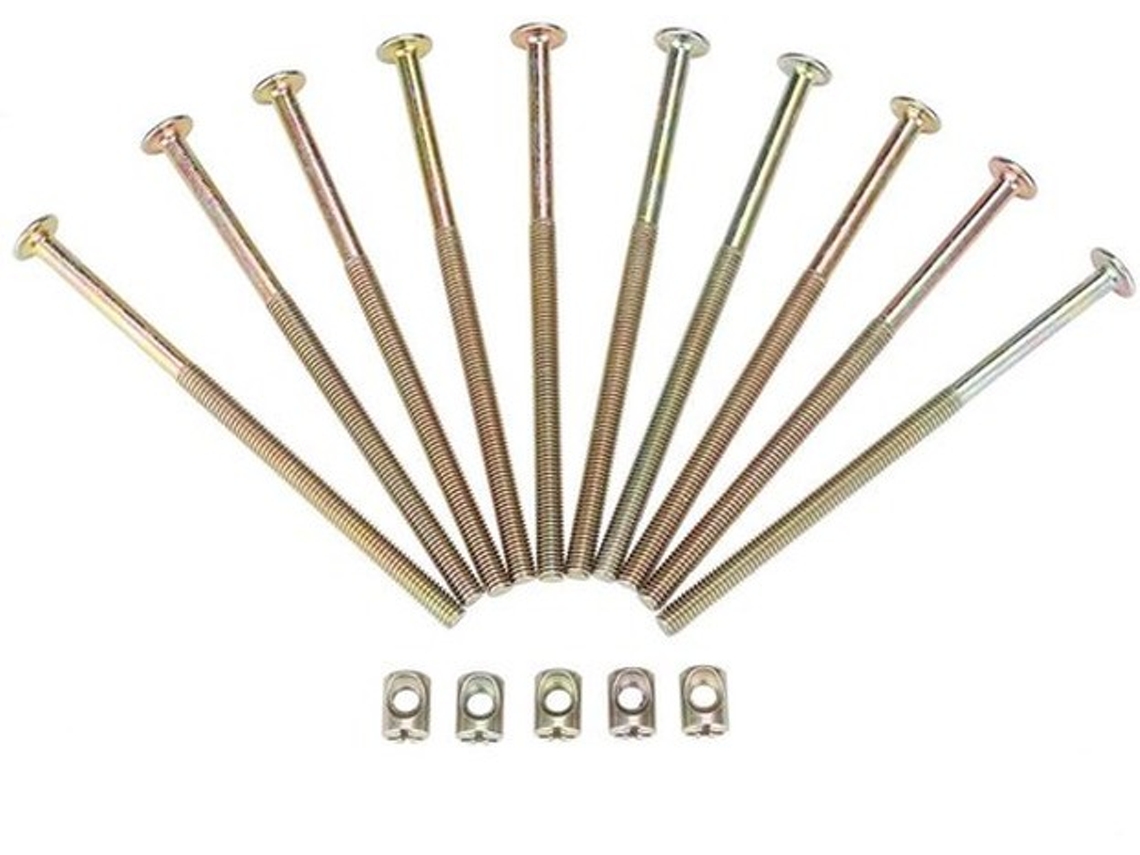 Bastidores - Parafusos De Móveis 10 Unidades - 120mm Comprimento Do Fio - 6mm Diâmetro Do Fio - Aço Inoxidável - Parafusos Com Parafusos - Alta Qualid