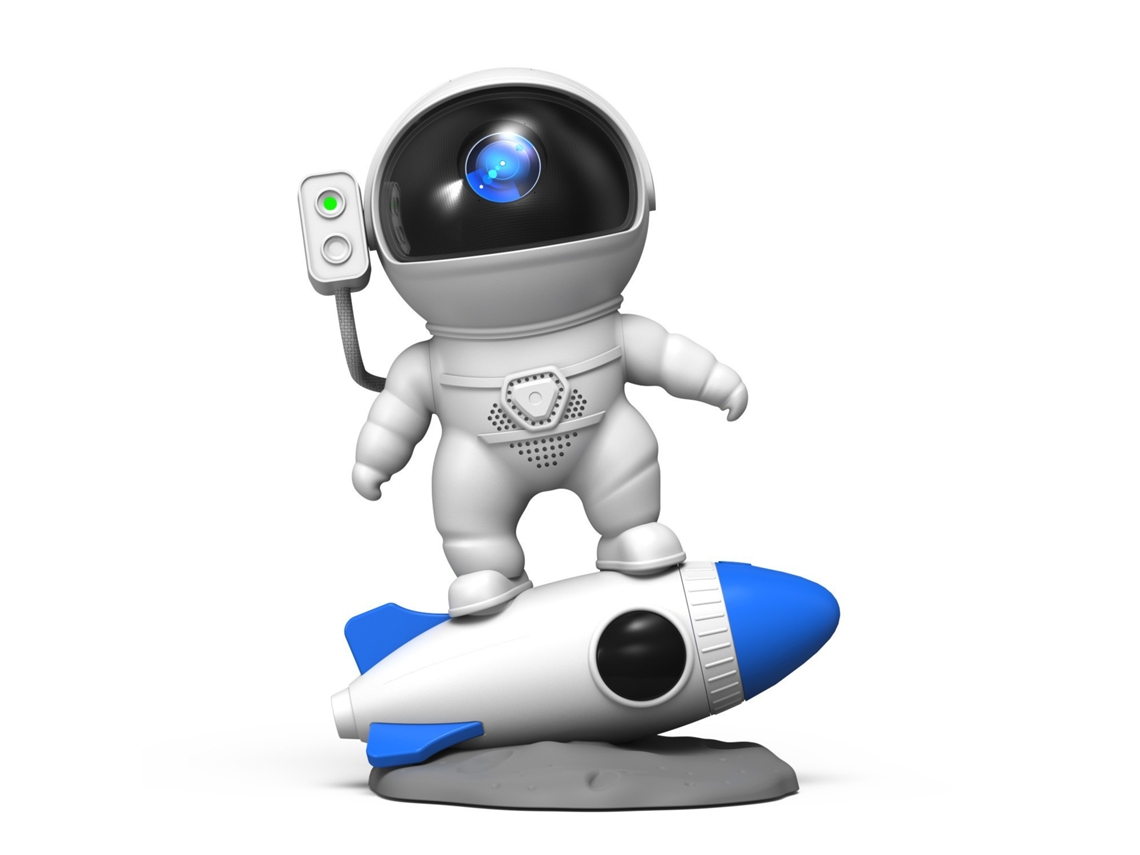 Projetor Astronauta Galáxia, Projetor Planetário Para Quarto, Ajustável A 360° Branco