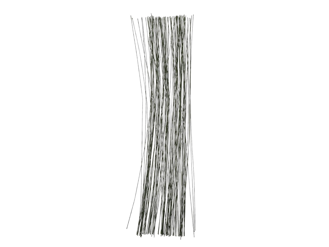 0,55 24 100 Hastes De Arame Floral Mm Calibre Envoltas Em Papel Verde Oliva,