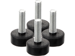 Ciieeo Pés De Borracha Ajustáveis Para Móveis, Conjunto De 4 Peças Com Parafusos M8 X 25mm, Niveladores De Pés Mesa