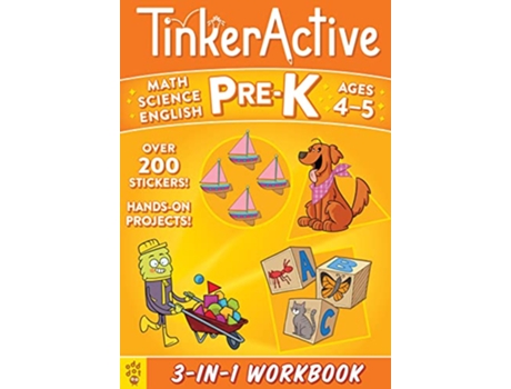 Livro TinkerActive PreK 3in1 Workbook de Nathalie Le Du e Megan Hewes Butler (Inglês)