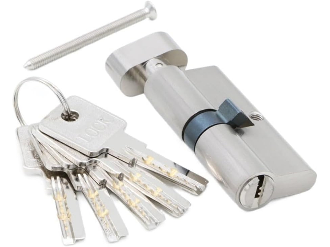 Cilindro de Fechadura Diy para 37 a 100 mm com proteção e trava | S/MARCA