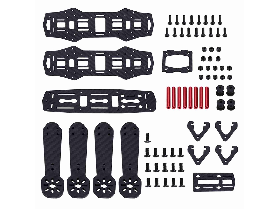 Mali kit de Moldura de Drone Quadcopter Fpv 250mm em Fibra de Carbono para Qav250 Acessório Rc
