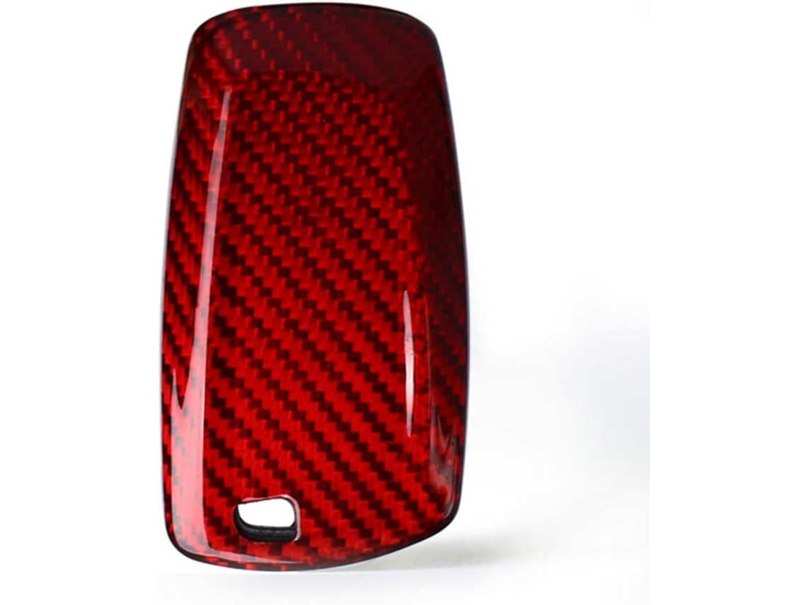 Cngoat41 Capa Para Chave Remota Bmw Série 1, 3, 5, 6, 7, X3 E X5, Fibra De Carbono Vermelha