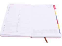 Agenda Escolar Portátil Em Inglês, Caderno Planejador Resistente Com Páginas Grossas Para Estudantes,