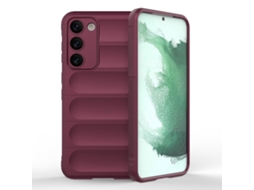 Capa Halinuia Para Samsung Galaxy S23 5g Magic Shield Tpu Flanela Vermelho Vinho (proteção Integral, Interior Em Flanela)