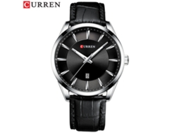 (3) Relógio Masculino Com Pulseira Redonda De Couro, À Prova D'água, Com Calendário.