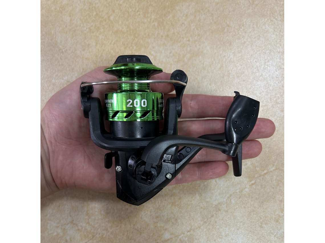Carretel de pesca MDUG giratório 5.2:1 para mar (verde)