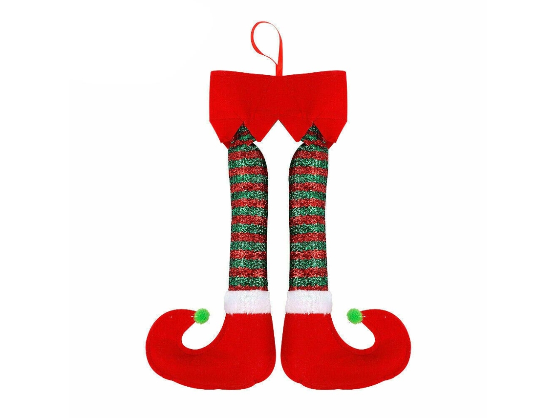 Papai Noel Pernas De Elfo Decoração Porta Árvore Presentes De Natal-aquaforge