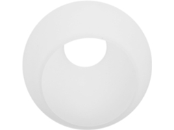 Luminária Pendente de Vidro Fosco Branco E27, Design Esférico com Furo Duplo e Borda Plana, Ideal para Espaços Amplos. SFUSHOS