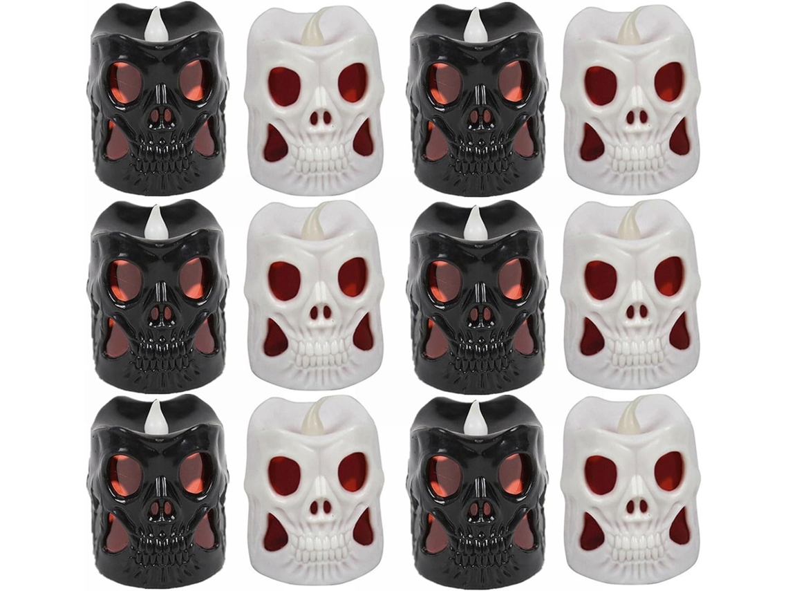 Decorações De Velas Led Para O Halloween - 12 Luzes Noturnas Assustadoras Para Festas |