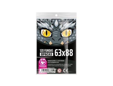 Capas Opacas Black Dragon 63x88 120 U. Tranjis Games Fundas