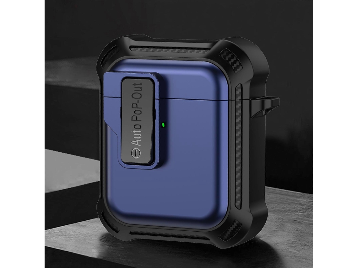 Estojo Para Fones De Ouvido Sem Fio Airpods 1/2 Com Trava De Segurança E Design Com Bandeira De Sinalização.