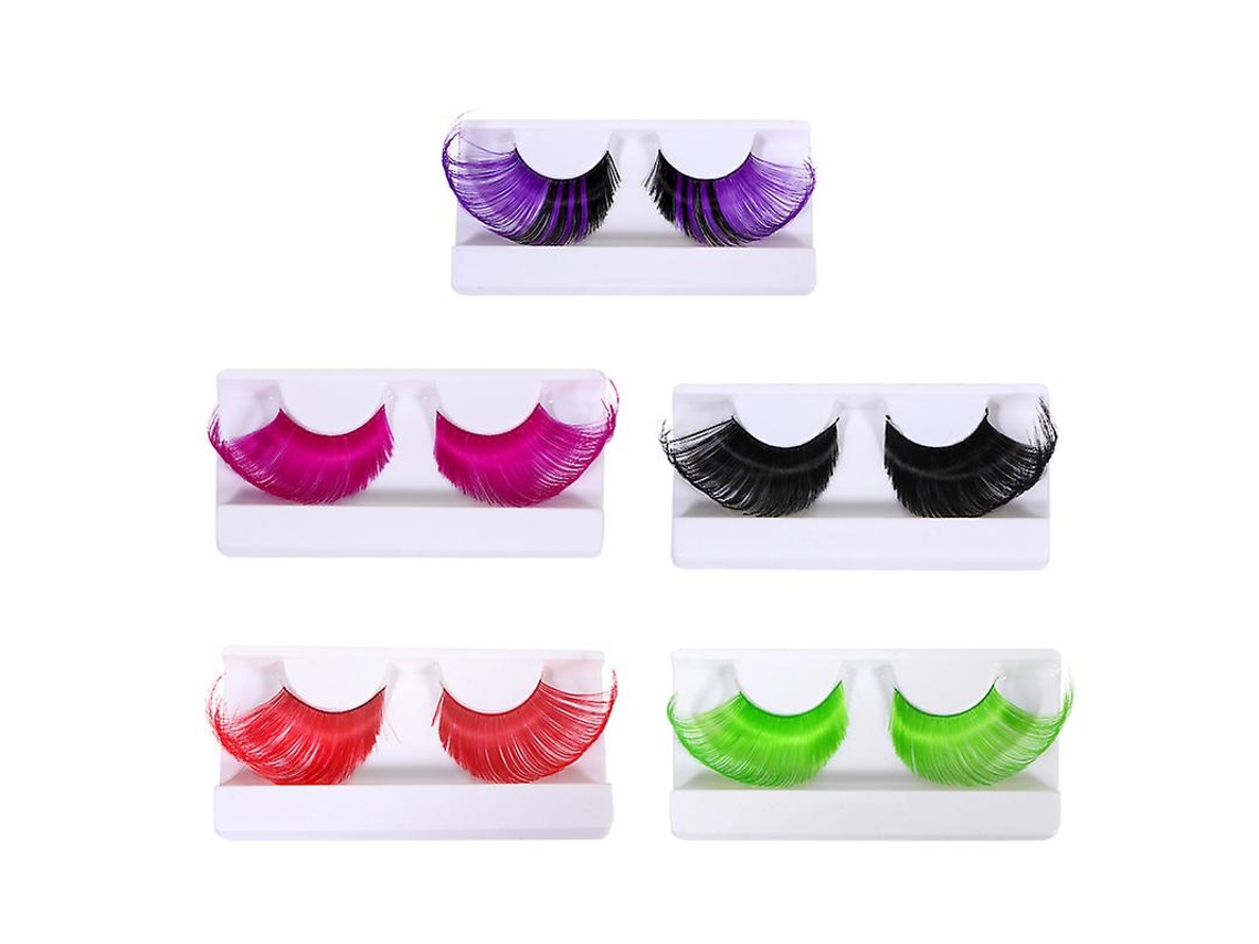 5 Pares De Cílios Postiços Femininos Para Decoração De Halloween Allinless