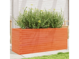 Vidaxl Vaso/floreira De Jardim 110x40x45,5 Pinho Maciço Castanho Mel