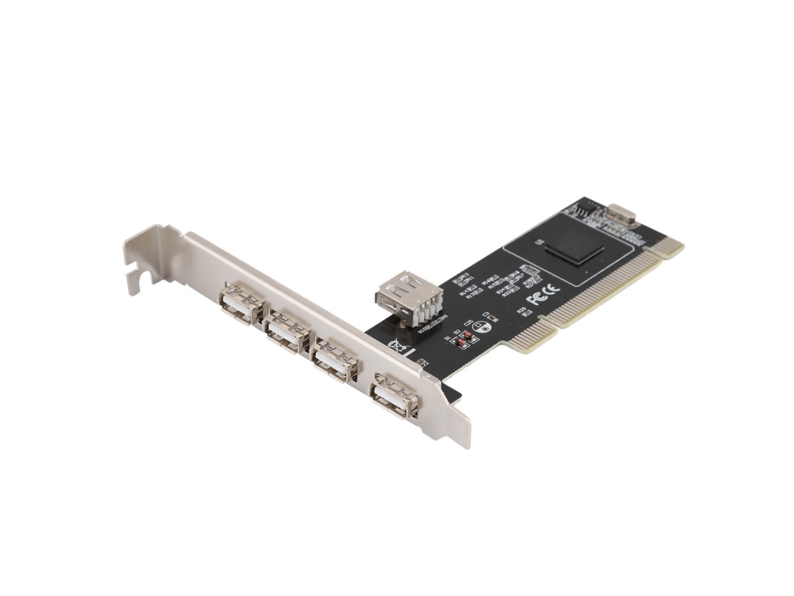Placa De Expansão Riser Pci Para 4+1 Usb Com 480mb/s Para Windows 98se/me/2000/xp