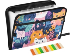Pasta Suspensa Com 13 Bolsos, Tamanho A4, Com Fecho De Zíper, Ideal Escola, Casa, Escritório, Sala De Aula, Com