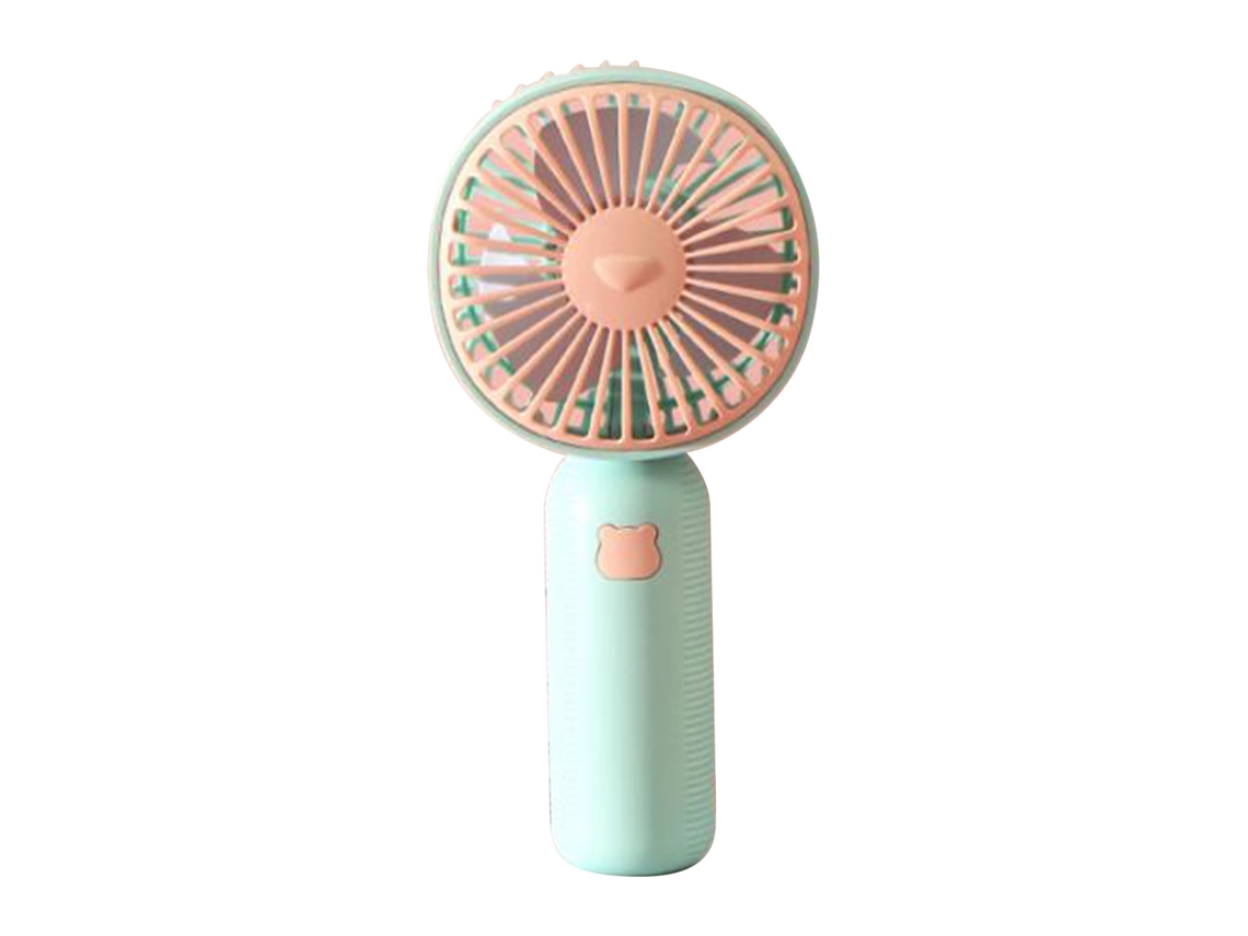 Ventilador de Mão Portátil Recarregável Usb Pequeno Silencioso para Desktop e Viagens Ciano
