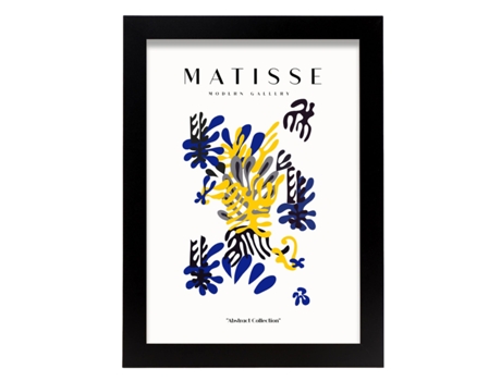 NACNIC Coleção Poster Matisse Fauvism 43 Ilustrações Em Exposição De Estilo De Colora Para Decoração Interior A4 Com Estrutura De Cor De Madeira