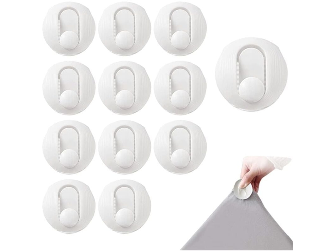 Lurelia Suportes Para Lençol Cinzento 12 Peças Elástico Resistente Grosso Colcha Cobertor Cortina Abs Plástico