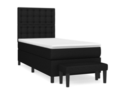 Maison Exclusive - Cama Com Molas/colchão 90x190 Cm Tecido Preto
