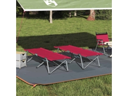 Vidaxl Cama De Camping Dobrável 2 Pcs Vermelho 194 X 62,5 X 42,5 Cm