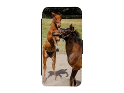 Capa Flip Para Iphone 17 Com Estampa De Égua E Potro