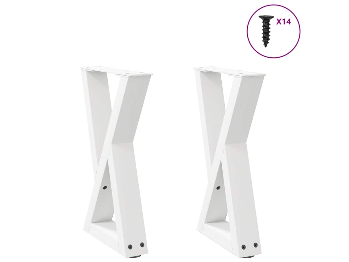 Coffee Table Leg, Coffee Table Legs Vidaxl Branco Aço (38 X (42-43.3) Cm)