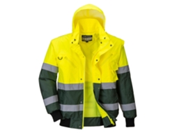 Jaqueta Bicolor De Alta Visibilidade 3 Em 1 X Costas / Verde Amarelo / S Portwest