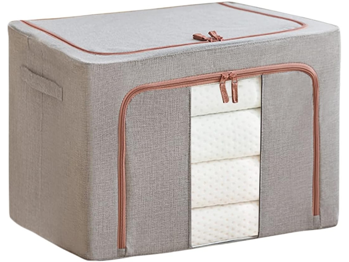 Saco Organizador Para Roupas Ou Roupa De Cama, Caixa Organizadora Dobrável Com Zíper