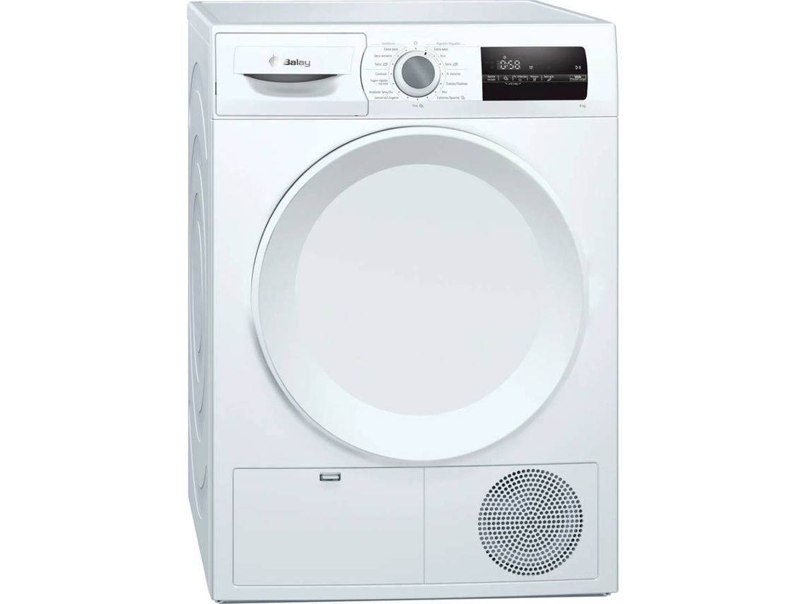 Máquina de Secar Roupa BALAY 3SB288BE (8 kg - Bomba de Calor - Branco)