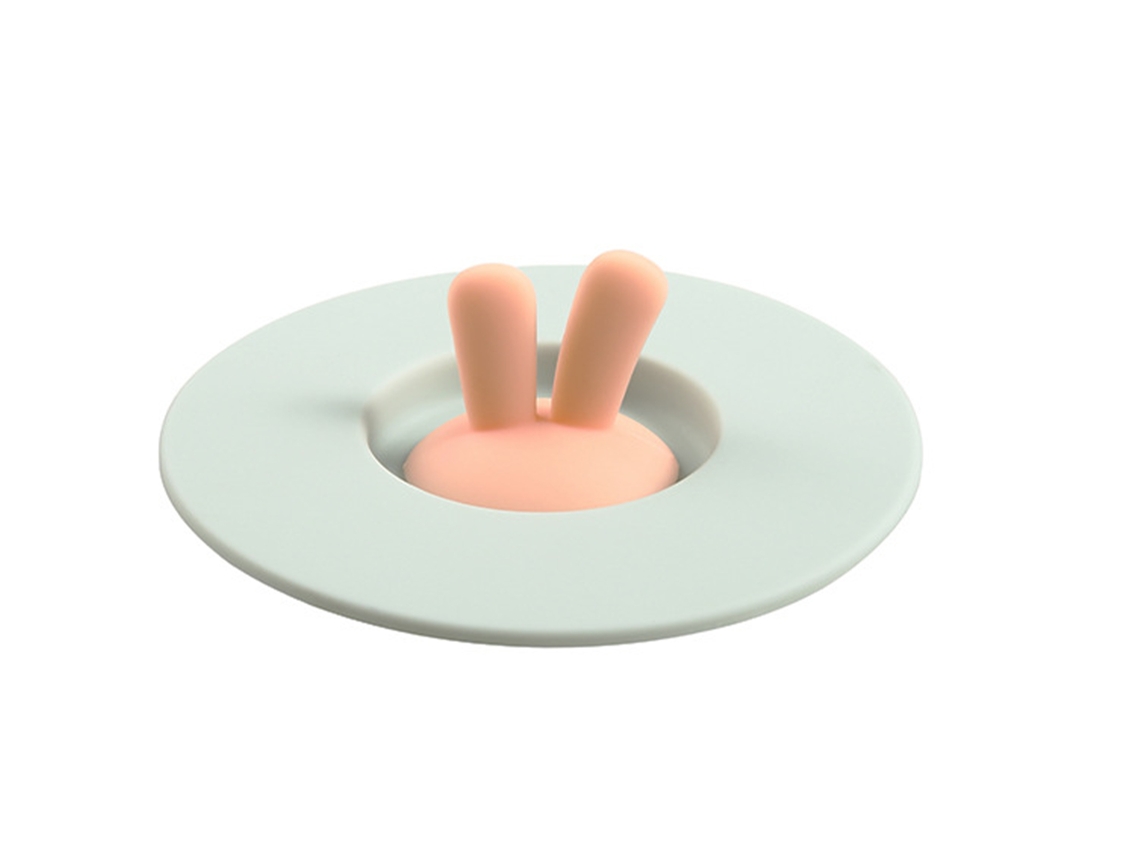 Silicone Cup Lid (green Rabbit Shaped, Airtight) Eoocoo