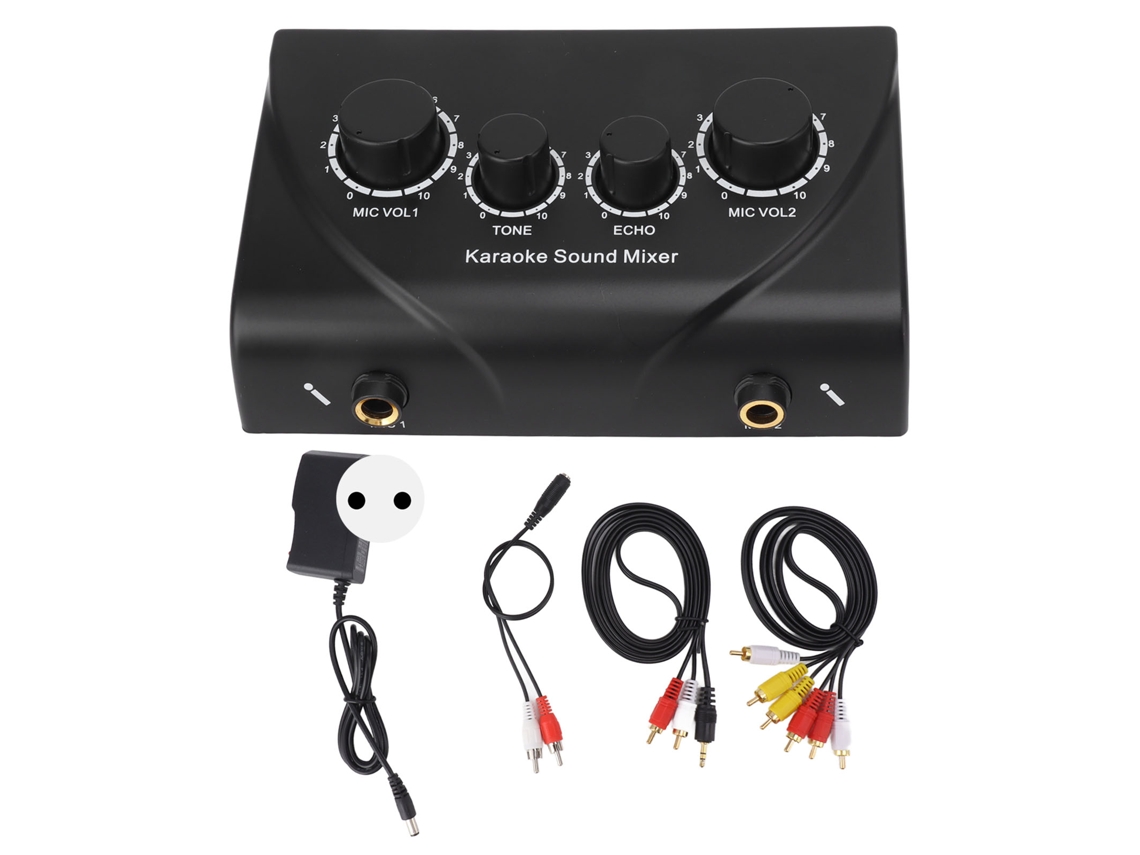 Mixer de Som Portátil, Mini, Karaoke, Reuniões, Empresas, Plugue Ue S/MARCA
