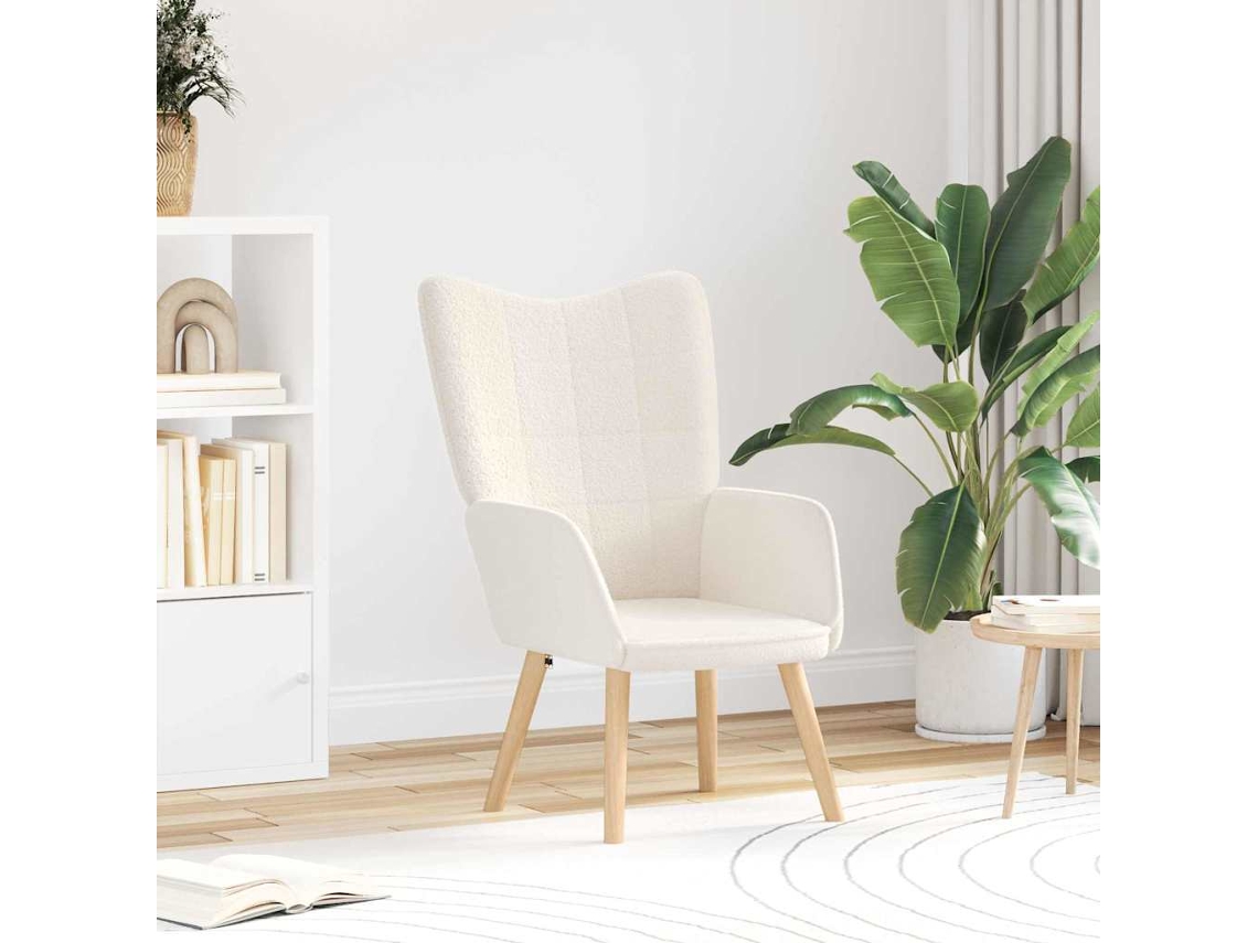 Vidaxl Poltrona Creme 62 X 67 X 95,5 Cm Tecido Sherpa