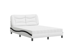 Bed, Beds Vidaxl Preto Couro Artificial (140 X 200 Cm)