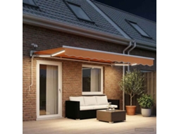 Vidaxl Toldo Retrátil Elétrico Areia 4,5 × 3,5 M