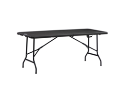Mesa Dobrável Portátil para 6 pessoas em aço e HDPE S/MARCA (180x75,5x73cm)