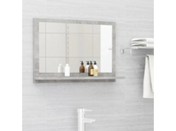 Vidaxl Espelho De Casa De Banho 60x10,5x37 Cm Contrapl. Cinza Cimento