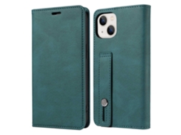 Capa Para Iphone 14 Pro Pele Sintética Magnética Verde