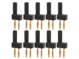 10pcs Conector Macho de Plugue Banana de 4mm Ouro Plated para Testes Elétricos com S/MARCA