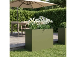 Vidaxl Vaso De Jardim Verde-azeitona 60 X 30 X 50 Cm
